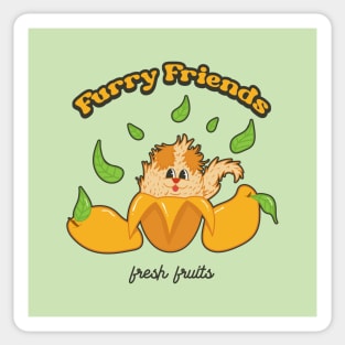 MangopPup: furry friends, fresh fruits Sticker